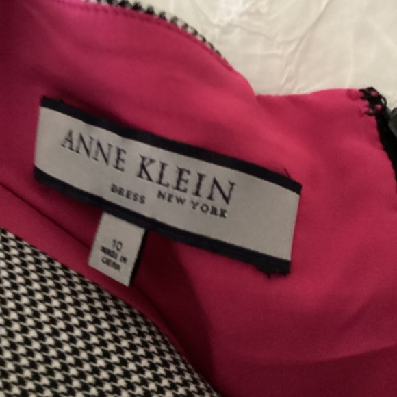 Anne Klein gingham check wool blend belted sheath size 10 dress - Picture 7 of 16